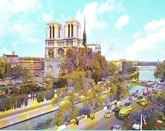 Vintage Unused Post Card Notre Dame, Paris, France. 1980s