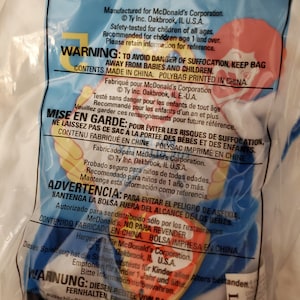 NIP Vintage McDonald&#39;s TY Teenie Beanie #5 &quot;Rocket&quot; The Blue Jay From 1999