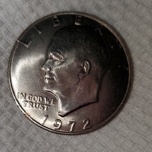 Vintage 1972 Clad Type 3 Eisenhower Dollar Coin