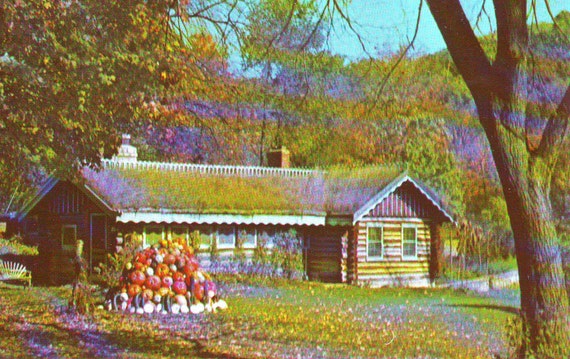 Vintage Sod Roof Cabin In Little Norway Blue Mounds Etsy