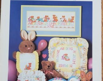 Adorable Welcome Baby Book Six Counted Cross Stitch Designs From Dimensions From 1987