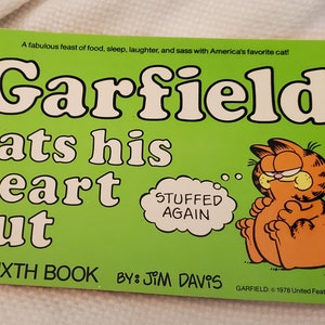 Garfield Eats His Heart out His Sixth Book 1st Edition Vintage Comic Book Jim Davis 1983