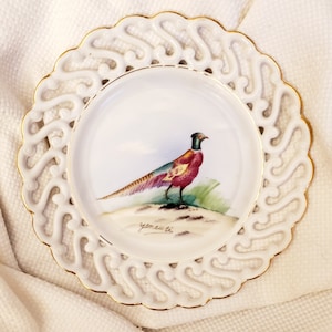 Vintage Ardalt Hand-painted Lenwile China Pheasant Bird Plate Made in Japan