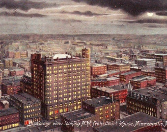 Antique Minneapolis, Minnesota, Stamped Post Card, 1908