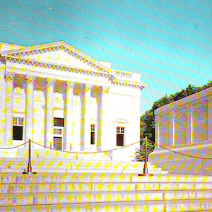 Vintage Amphitheater and Tombs of the Unknown Soldiers in Arlington, Virginia Stamped Post Card, 1964