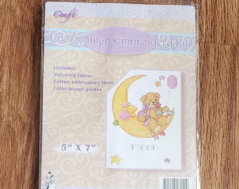 Unopened Counted Cross Stitch Kit Creates Adorable Infant or Toddler Design