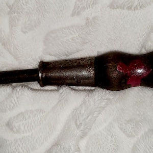 Vintage 10&quot; Wood and Metal Flathead Screwdriver. 1940s or Earlier
