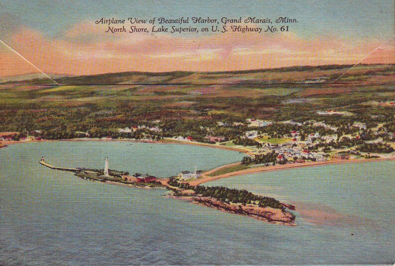 1950 Canada Vintage Unused Drawings Souvenir Booklet of The North Shore of Lake Superior From Duluth to William-Port Arthur