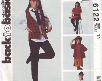 Vintage UNCUT Girl's Separates Pattern From 1992 in Size 14