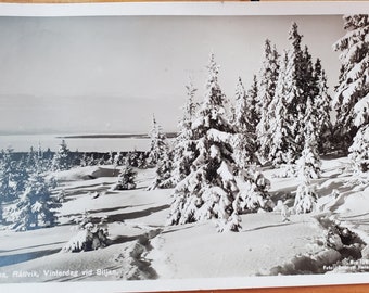 Vintage Mid-century Dalarna, Sweden Used Post Card