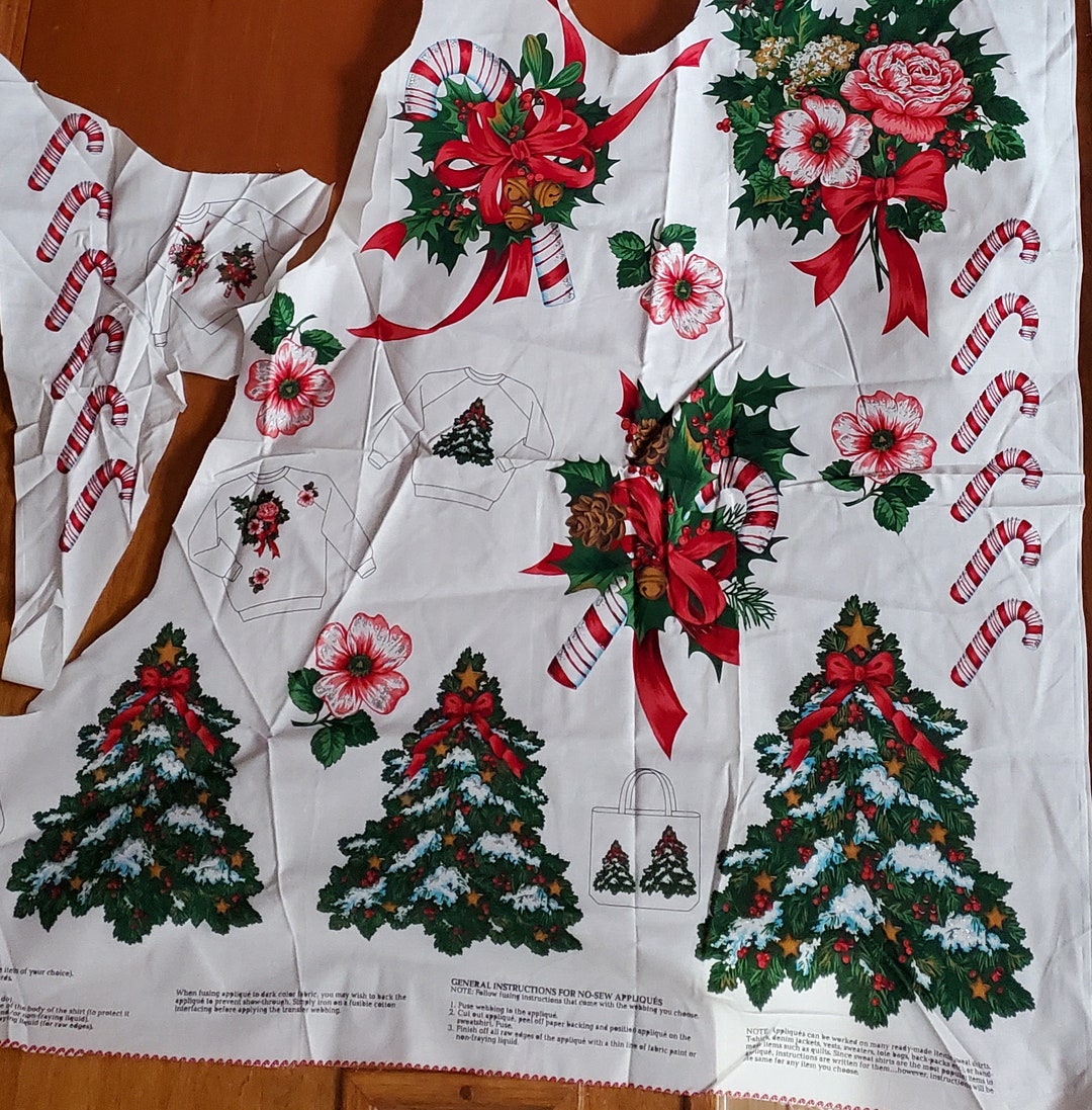 Used many Cut Out Christmas Fabric Applique Panel Etsy