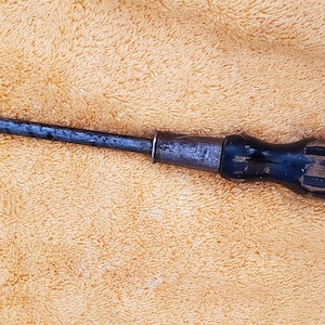 Vintage 12&quot; Wood and Metal Flathead Screwdriver. 1950s or Earlier