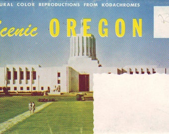 Vintage Unused Photo Souvenir Booklet of Oregon.  Looks to be Late 1950s or 60s