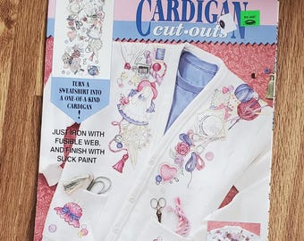 NOS Vintage, Daisy Kingdom Cardigan  Cut-outs  "Handmade Treasures" Sewing Themed Fabric Panel