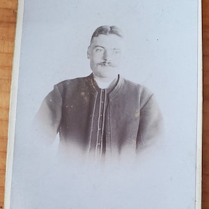 Antique Swedish Small Cabinet Card Photo From Early 1900s
