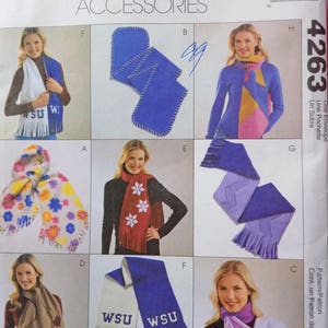 Unused McCall&#39;s Fashion Accessories Scarves Pattern