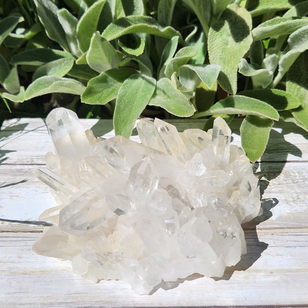 Extra Large Arkansas Quartz Crystal Cluster, High Quality Clear Quartz Cluster, Healing Crystal, Mineral Specimen #30