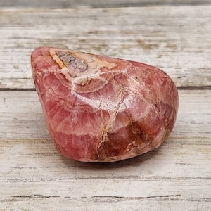 Rhodochrosite Tumble Stone, Tumbled Rhodochrosite Stone, Single Stone, Jewelry Making, Healing Crystals, Mineral Specimen #1