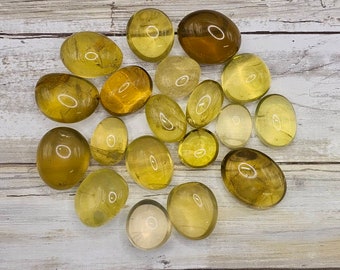 100g  Lemon Citrine Tumbled Stone, Tumbled Lemon Citrine Stones, Bulk Crystals for Jewelry Making, Crystal Healing, And Mineral Collecting