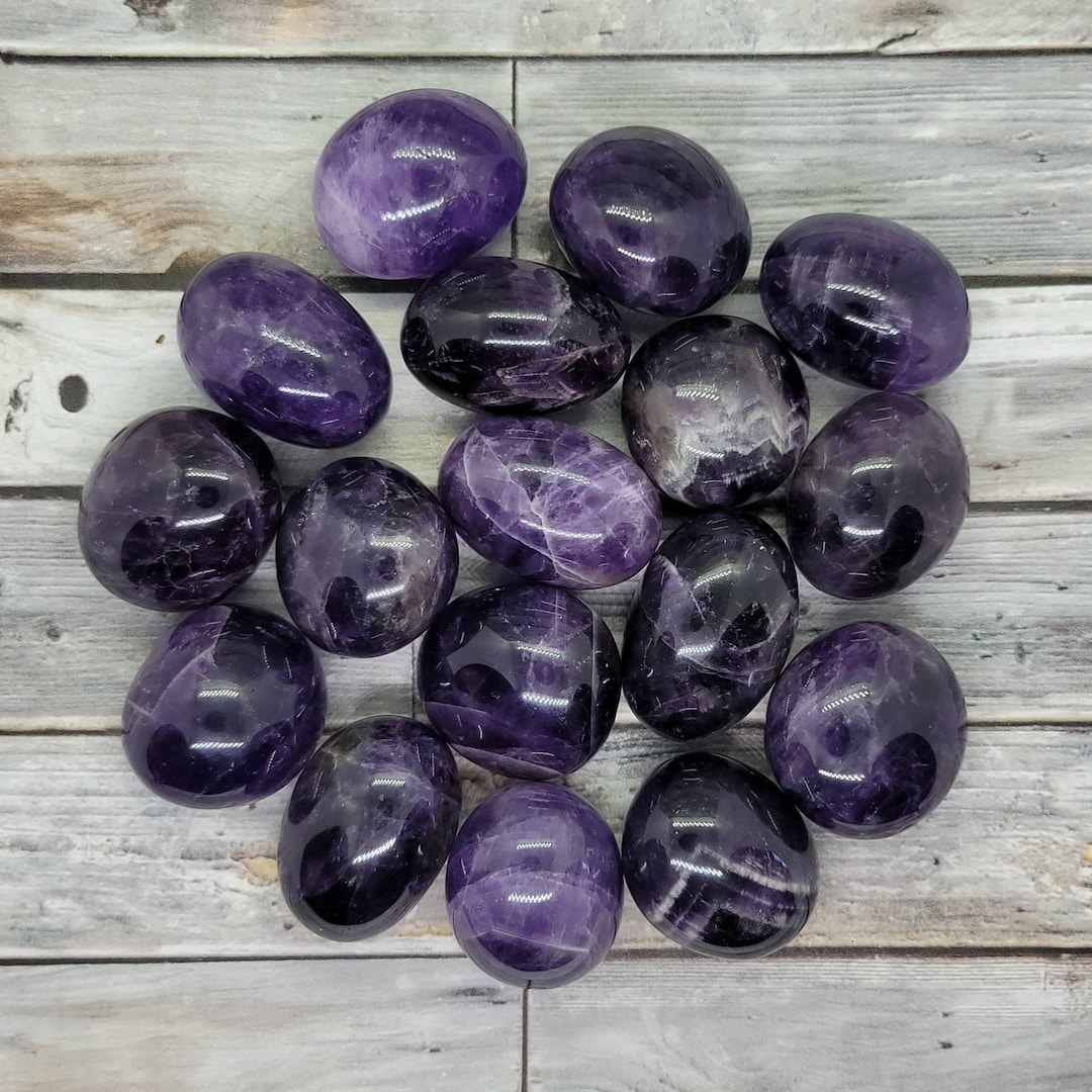 Dark Purple Amethyst Tumbled Stone Tumbled Amethyst Crystal Single Stone Healing Crystal Custom Mineral Specimen Etsy UK