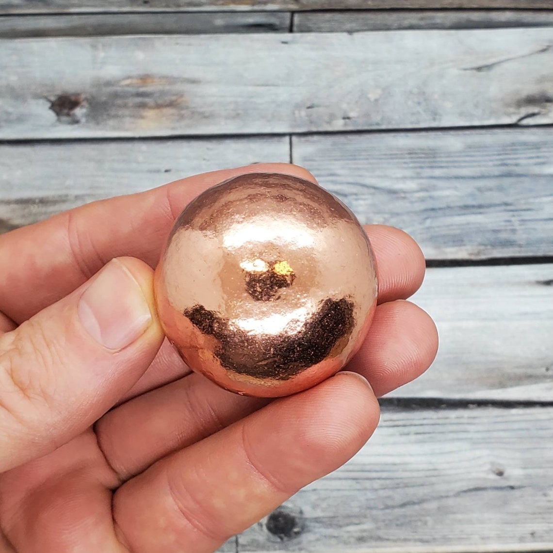 Pure Copper Sphere From USA 39mm Polished Copper Ball Etsy