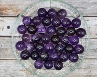 100g Mini Amethyst Crystal Sphere, 15mm Crystal Ball, Bulk Crystals, Crystal Healing, Mineral Specimen