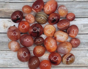 1/2lb Or 1lb Carnelian Agate Tumbled Stones, Tumbled Carnelian Agate, Bulk Crystals, Healing Crystal, Mineral Specimen