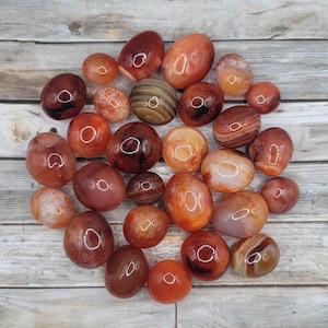 100g Carnelian Agate Tumbled Stone, Tumbled Carnelian Agate, Bulk Crystals, Jewelry Supply, Healing Crystal, Mineral Specimen