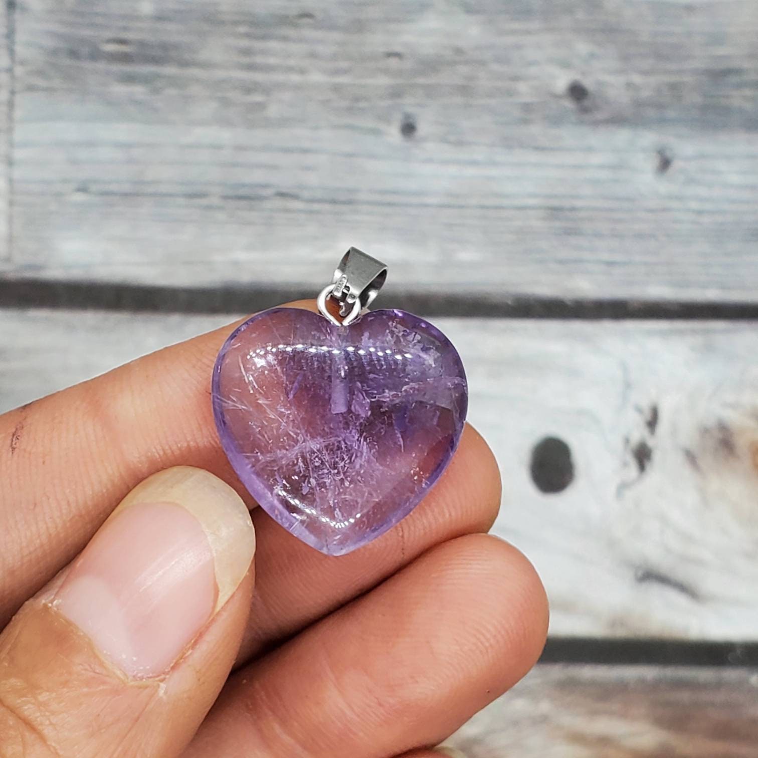 Pulsera De Corazón De Amatista En Plata De Ley 925 Con Piedra De Nacimiento De Febrero