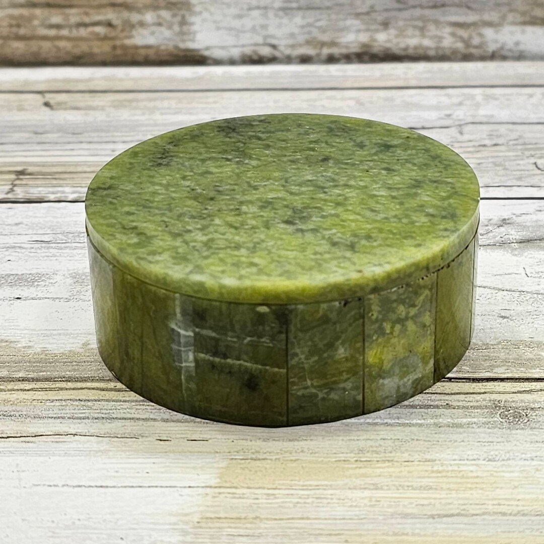 Green Serpentine Box Serpentine Jewelry Box Crystal Trinket Box Healing
