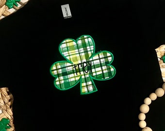 Personalized Shamrock Embroidered Applique Shirt