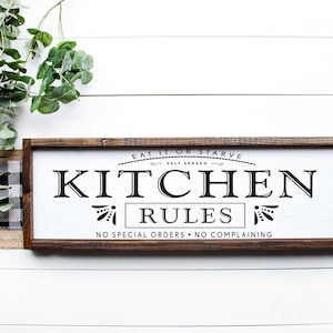 Handcrafted painted / Kitchen / farmhouse style / sign /  home sweet home /  cottage / dining/ Wood framed farmhouse sign