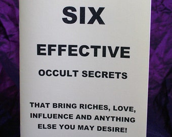 Seis secretos ocultistas efectivos - Libros de ocultismo, satanismo, brujería, Goetia, grimorios, hechizos, rituales, magia.