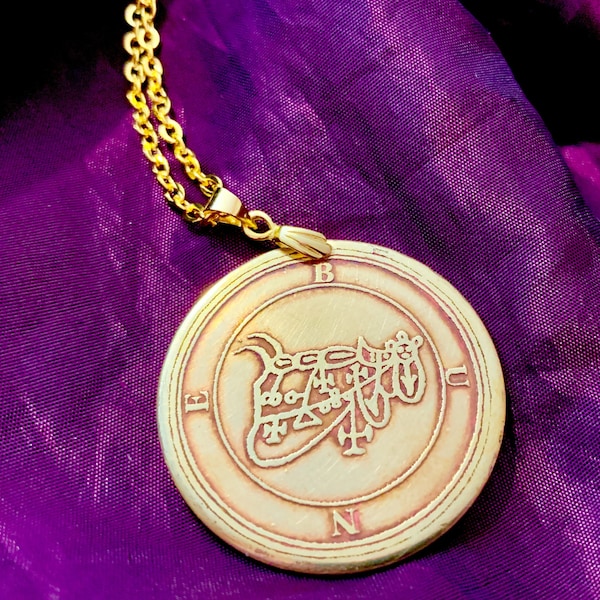 Brass Seal of Bune Occult Key of Solomon Grimoire Goetia Magick Ceremonial Witchcraft Talisman Pendant