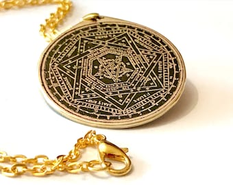 Sigillum Dei Ameth Enochian John Dee Angel Magick Magie Cérémoniale Sorcellerie Talisman Pendentif Occulte