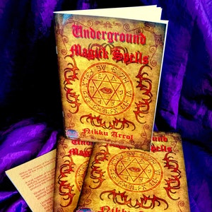 Libro de hechizos de magia subterránea de Nikku Arrol Magia negra Ocultismo Brujería Satanismo