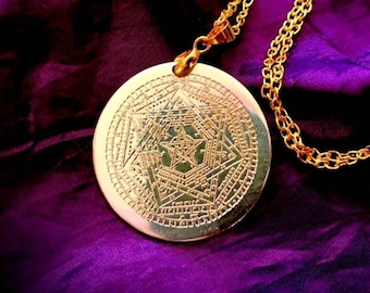 Solid Brass Sigillum Dei Ameth Talisman