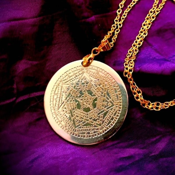 Solid Brass Sigillum Dei Ameth Talisman