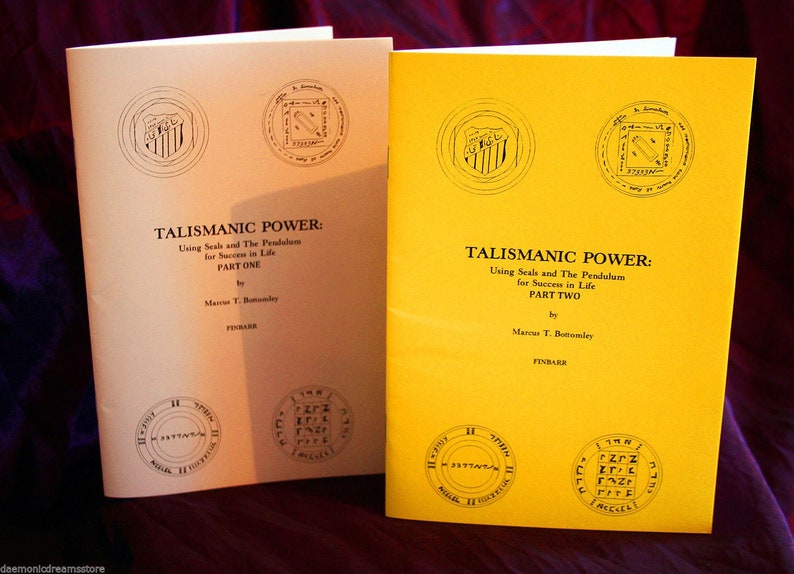 May include: Two books titled "Talismanic Power: Using Seals and The Pendulum for Success in Life" with one book labelled "Part One" and the other labelled "Part Two".
