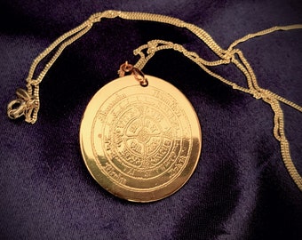 Magisk amulett för att uppnå riktad rikedom - ockult magi, trollformler, ritualer, ockultism, goetia, talisman, hänge, sigil, pentakel