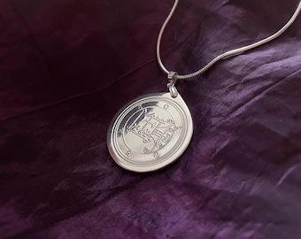 Hand-Crafted Sterling Silver Sigil of the Spirit Orobas - talismans occult spells rituals witchcraft magick