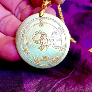 5th Pentacle Of Mars for Protection from Evil Demons Spirits Seal Occult of Solomon Grimoire Magick Ceremonial Witchcraft Talisman Pendant