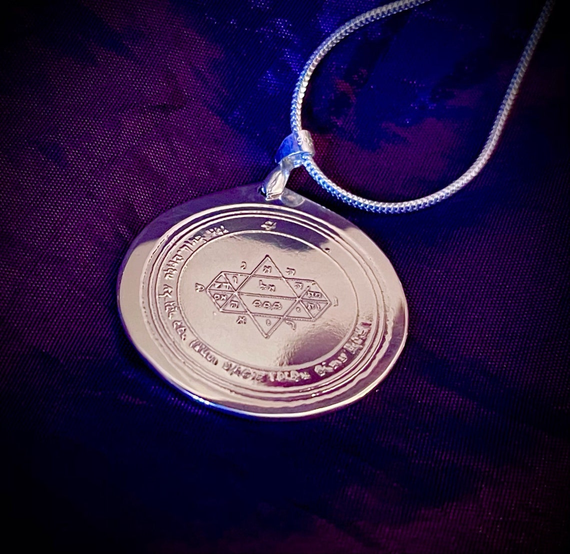 30mm Sterling Silver Double Sided Ultimate Wealth Discovery Talisman of ...