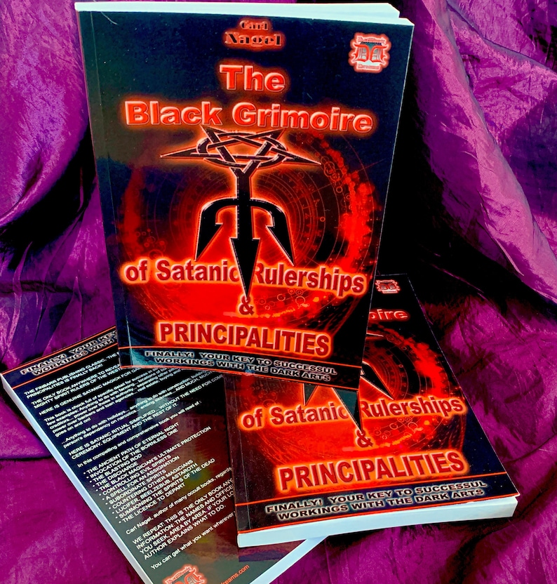 Black Grimoire of Satanic Rulerships & Principalities Finbarr Books by Carl Nagel Magick Occult Spell Book Witchcraft Satanism Black Magic