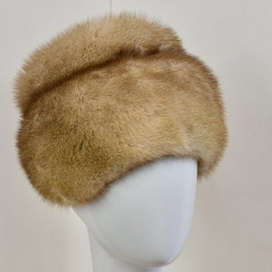 Grey with Brown Mink Fur Hat. Size S