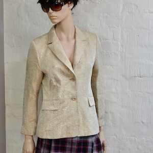 Vintage women blazer &#39;80s VITTORIA VERANI Jacket - Beige colour Blazer - Size Large