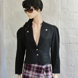 Bavarian Austrian Dirndl Blazer Trachten Coat By SAILER-TRACHTEN Dirndl Coat Woman Navy Blazer Austrian Coat Vintage Coat Size Medium