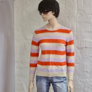 Striped Mohair Wool blended cardigan knitted by DAYS LIKE THIS Size S