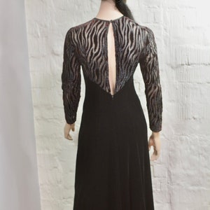 Black velvet long dress, bridesmaid velvet dress, wedding dress, velvet bridesmaid dress, New Year dress, maxi evening dress Size S/M