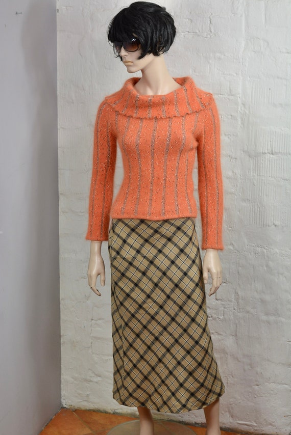 ANGORA Wool blended cardigan terracotta colour Wo… - image 1